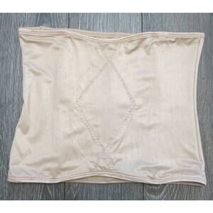 HANES Shapewear Waist Cincher Control Top Smoothing Size 2XL Ribbed Nude